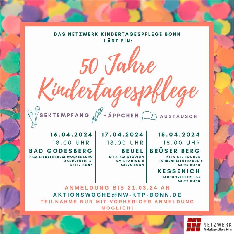 Einladung Aktionswoche Kindertagespflege mit LOGO